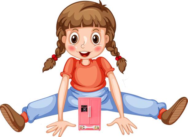 Ratnas Refrigerator Miniature Toy For Kids Play House (Size Small Pink 1672)