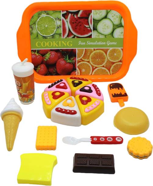 JYESHTHA CREATION Pizza Toy and ice Cream with Food Trey for Boys Girls Kids