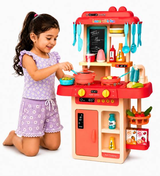 Learn With Fun 42 Pieces Kitchen Set Steam Water Light Sound Fun Chef For Kids