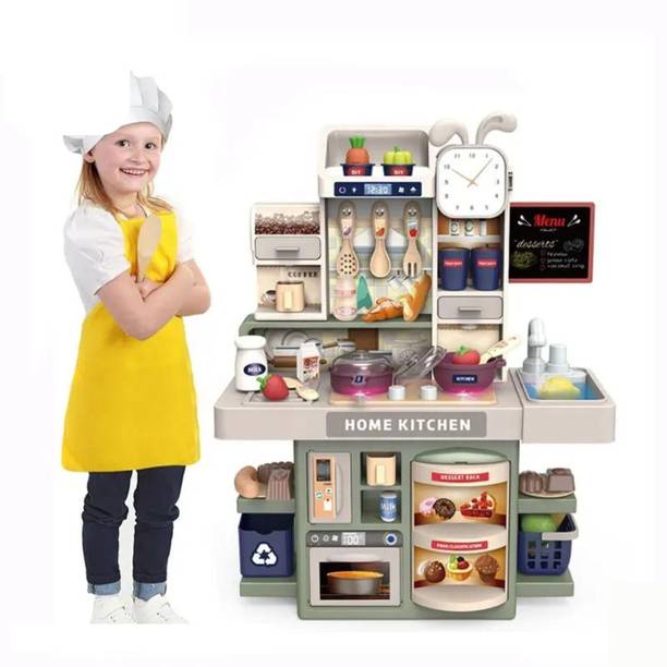 BVM 37 Pieces Tiny Pretend Play Kitchen Set for Girls Cooking Play Set