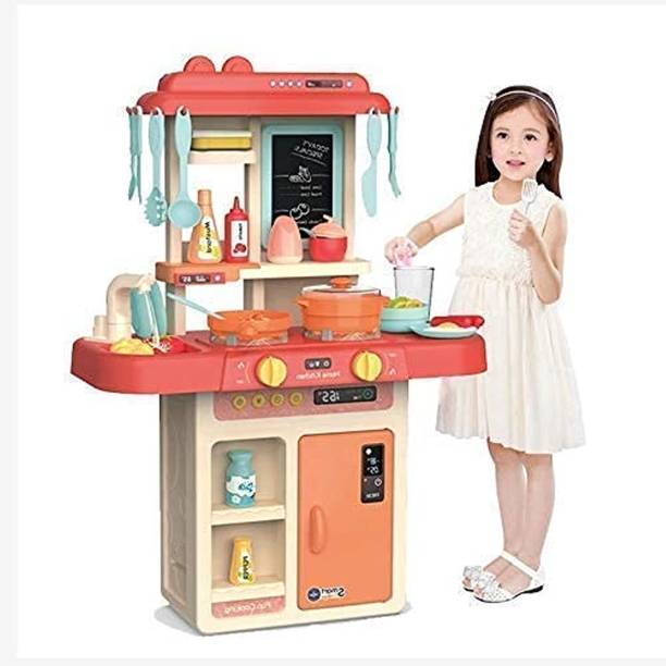 P PAYTAG 36 pcs Kids Kitchen Toy Set Kitchen Toys Set with Lights & Sounds