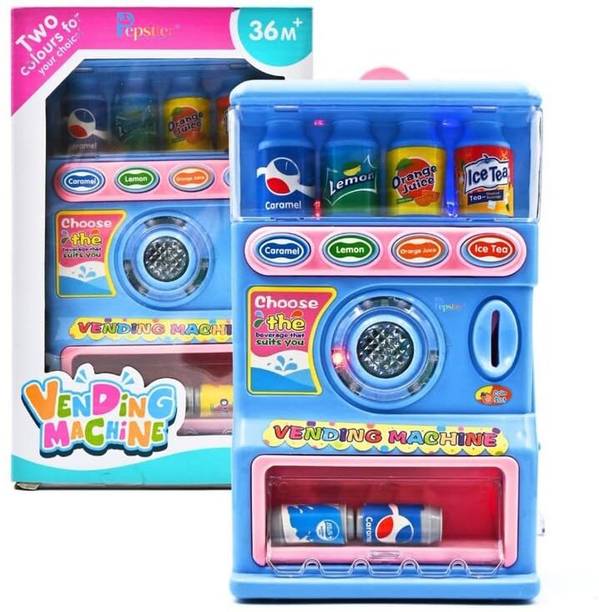 Pepstter Talking Vending Machine Beverage Toys Electronic Drink Toy Set for Kids