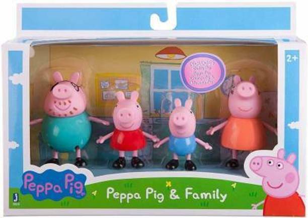 Sharvaya Peppa Pig Family Pack with Peppa Pig George Pig Mamma Pig and Daddy Pig Figures