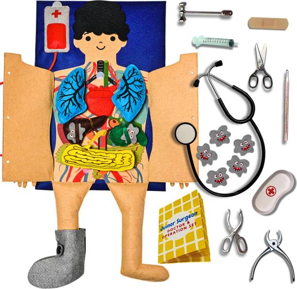Seraphina Doctor Set & Operation Toy Full Doctor Set for Kids 3+ Pretend Play Toy for Kids
