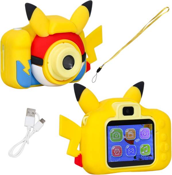 PN AVAN Kids Digital Camera Toy 13MP 1080P HD,2 Inch Screen,Rechargeable-Pikachu_Yellow