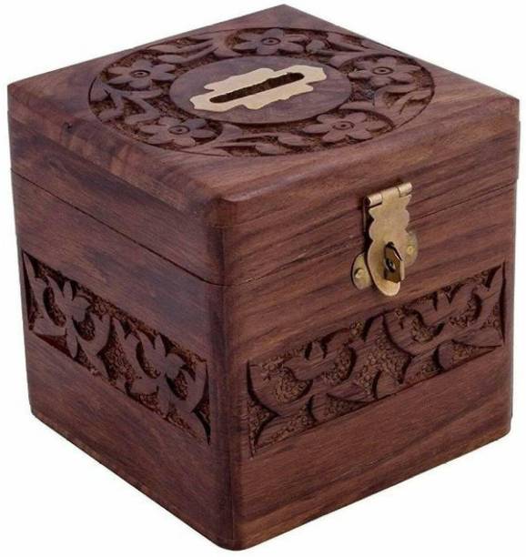 Empire Arts HandCrafted Carving Piggy Bank, Money Bank, Birthday Gift for Kids and Adults