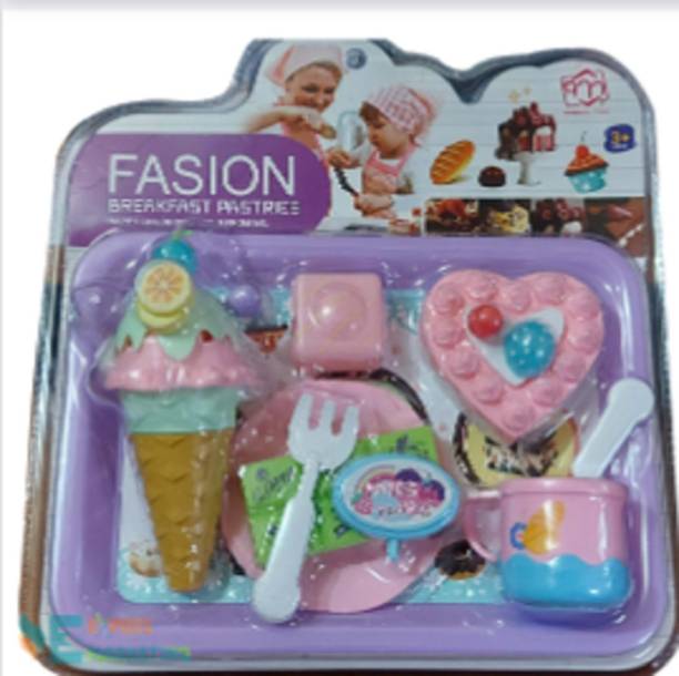 aparna's collection 10 PC Pretend Play Food Set - Pretend Play Desserts Ice Cream and Cake Food Toys