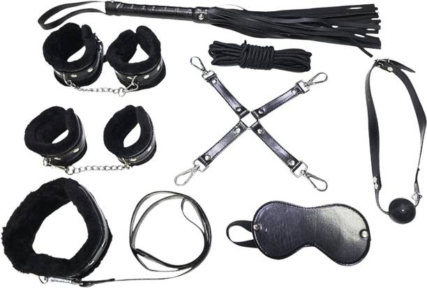 EEOAN Black Leather Furry Roleplay accessories for couple