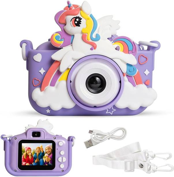 ZIVON TOYES Mini Digital Camera For Kids | 2-Inch HD Screen | Unicorn Design | 1080P Camera