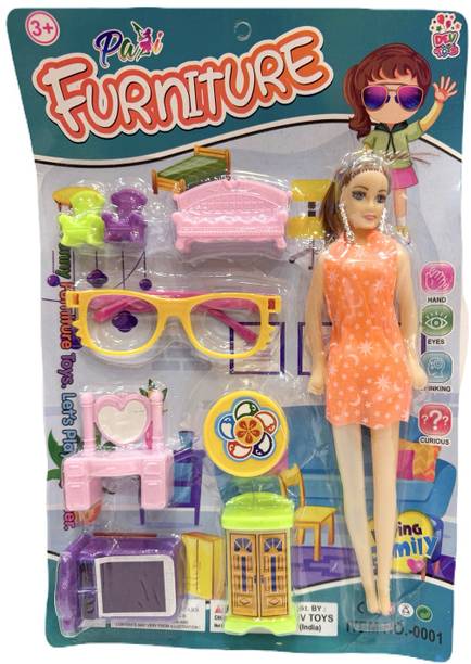 adfield one Doll with Furniture Play Set – Pretend Play Toy for Kids