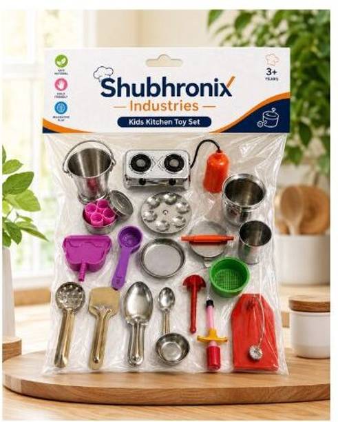 shubhronixindustries07 Shubhronix Kids Kitchen Pretend Play Set with Mini Utensils