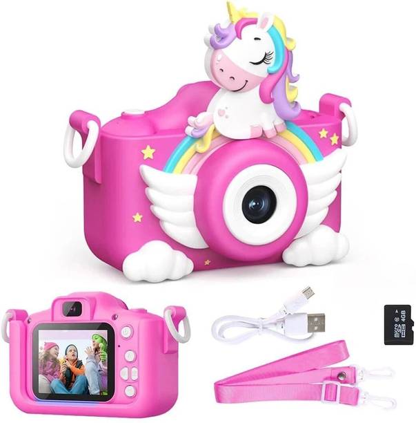 Wembley Kids Digital Camera for Girls Boys 4 5 6 7+ Design Selfie Camera - Pink