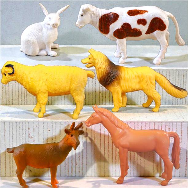niyana 6 Pcs Medium size Farm Animal Toys