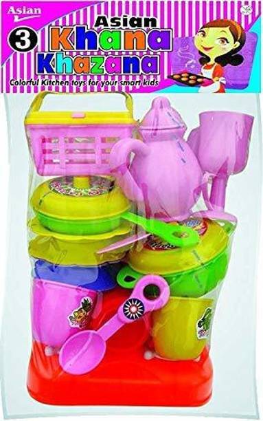 eems Khana Khazana Toy Kitchen Set for Kids Non Toxic Good Gift for Kids (Multi Color)