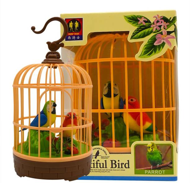 colorsole Realistic Singing & Chirping Bird Toy Battery Operated Bird in Cage