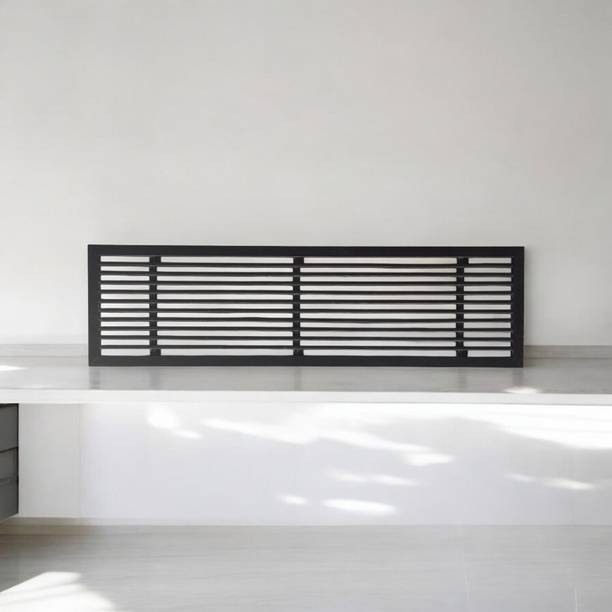 Om airflow Aluminium Powder Coated Grill, 24"*6" BLACK|Ventilation grillduct jali Internally Braced Roof Air Ventilator