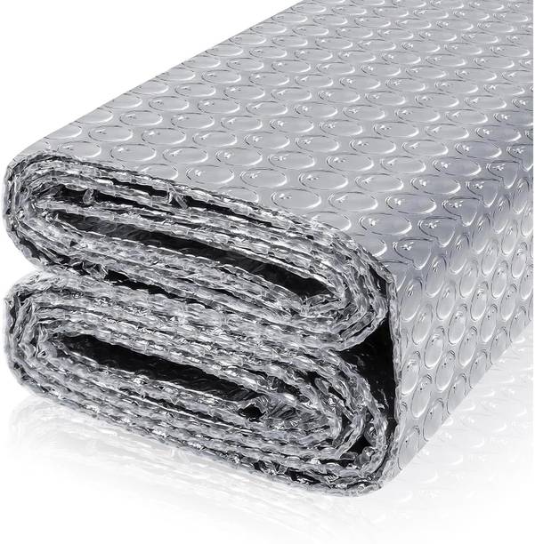 LifeKrafts Aluminium Heat Insulation Sheet 250 GSM 4mm (1.2x10m) for Roof Shield For Summer Silver Roof Shake
