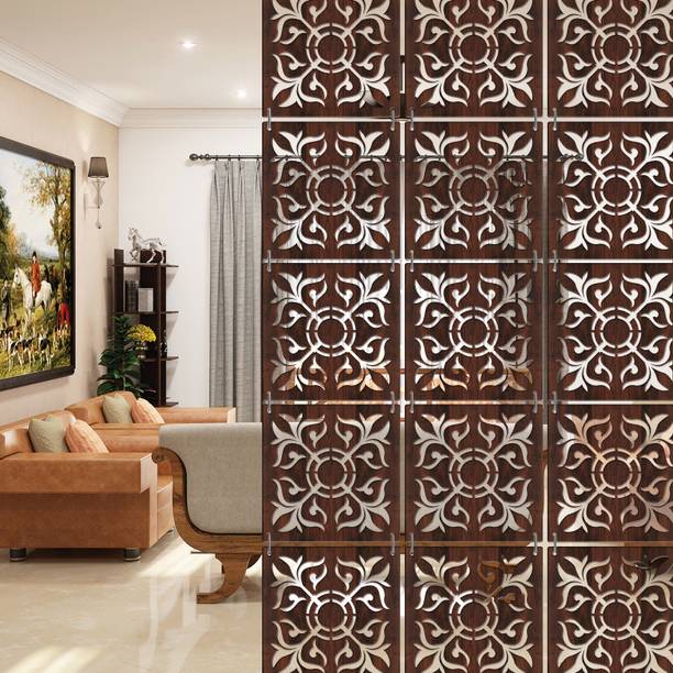 Random Room Divider Engineered Wood Decorative Screen Partition