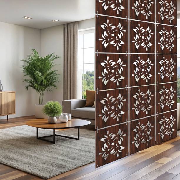 Random Room Divider Engineered Wood Decorative Screen Partition