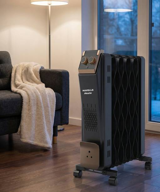 HAVELLS EOFR 2900 Hestio Black 15 Straight Fin OFR Oil Filled Room Heater