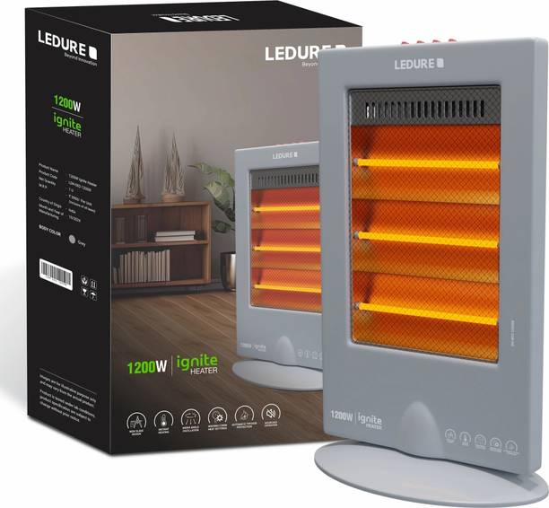 Ledure Ignite Heater 1200W |3 Heater Rod |Noiseless Operation |Shock Proof |Room Heater Halogen Room Heater