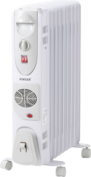 SINGER 2900 Watts Oil Filled PTC Fan Room Heater OFR 11-Fin 2900 Watts Oil Filled PTC Fan Room Heater (White) Oil Filled Room Heater