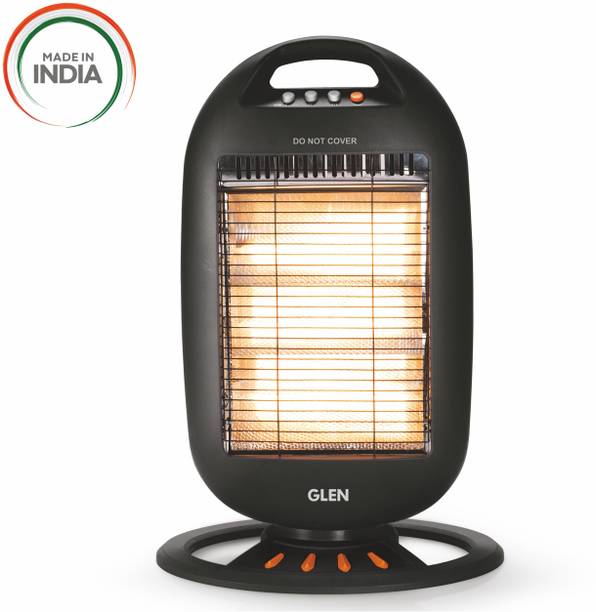ग्लेन HA 7017 HL Black 1200 watt Electric Halogen Room Heater with 3 Heat Settings Black-HA7017HL हैलोजन रूम हीटर