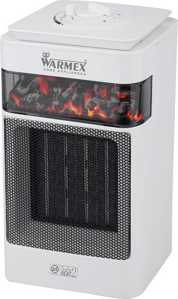 Warmex Home Appliances 750/1500 Watts PTC Bonfire +(White) Fan Room Heater