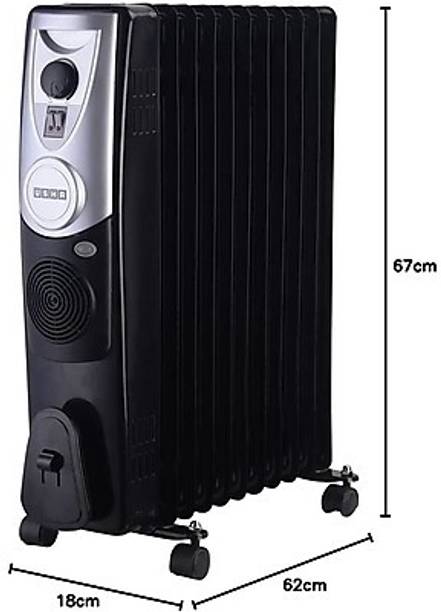 USHA OFR 11 Fins2900w 4211 F PTC Heater PTC400w,Black oli heate Oil Filled Room Heater