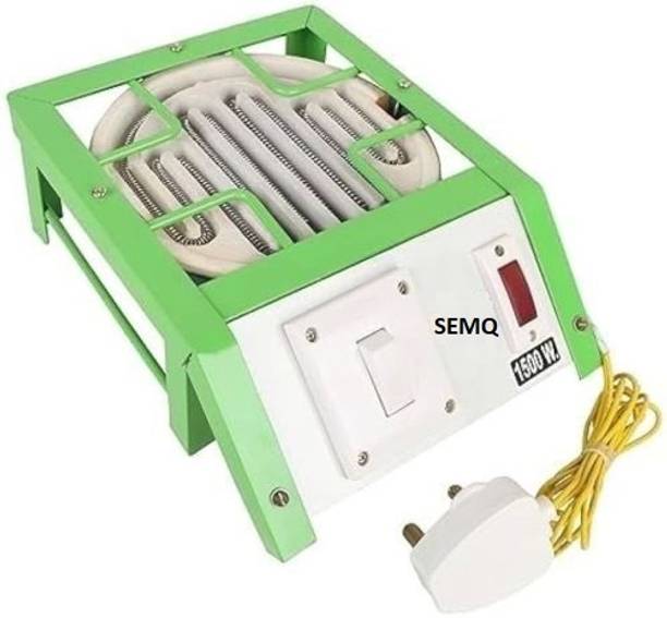 SemQ 1500 Watt Electric Cooking Heater (Switch Model), Radiant, Green Radiant Room Heater