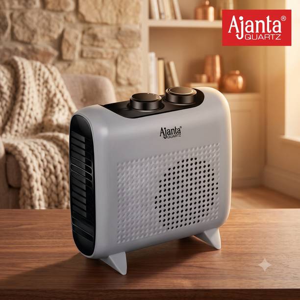 AJANTA Heat Convector With Multi Heat Settings 1000W/2000W & Thermostat Fan Room Heater