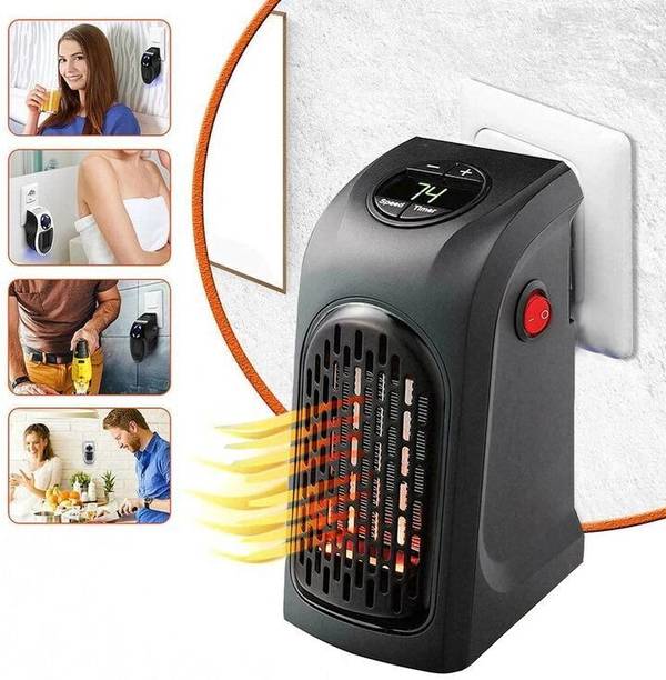 E COWIN Adjustable Timer Portable Plug-In Digital 400 Watt Electric Heater Fan Fiber Board Room Heater