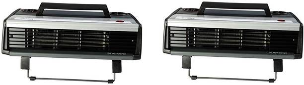 USHA Heat Convector 812 T 2000-Watt, Pack of 2,Black Fan Room Heater