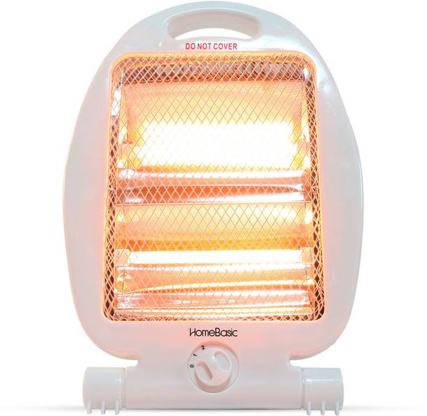 HOMEBASIC 800W Room Heater| Dual Heat Mode, Safety Mesh Grill, Cool Touch Body, Noiseless Quartz Room Heater