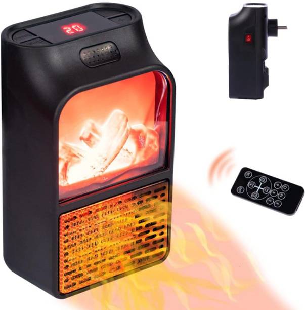 Tnglov Digital Flame Handy Heater | Portable Room Heater Plug-In Space Heater Radiant Room Heater