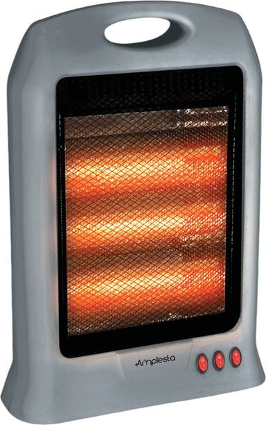 एम्प्लेस्टा Room heater 3 rods 1200W, Tip-over protection, ISI Approved, Safety mesh हैलोजन रूम हीटर
