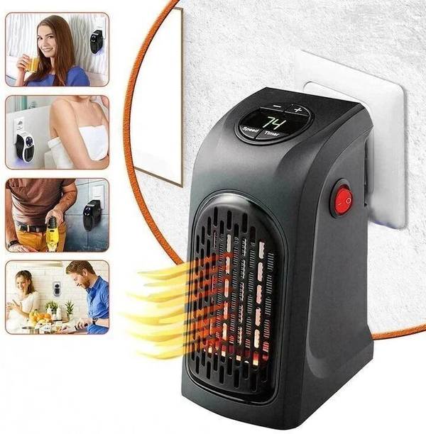 Chenna Adjustable Timer Portable Plug-In Digital 400 Watt Electric Heater Fan Fan Room Heater