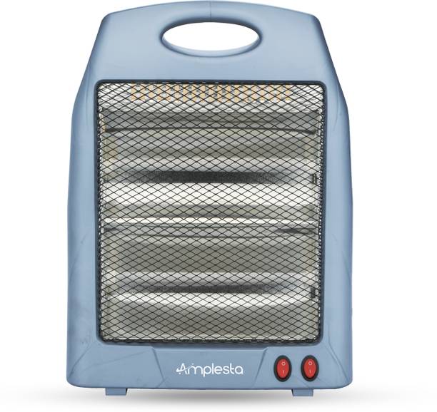Amplesta Room heater 2 rods 800W with tip-over protection, ISI Approved (Grey) Quartz Room Heater