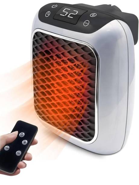 Kazotra Compact 800W Electric Wall Heater with Remote, Timer & Speed Control Fan Room Heater