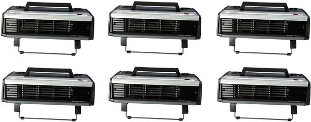 USHA Heat Convector 812 T 2000-Watt, Pack of 6,Black Fan Room Heater