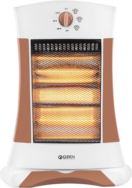 OZEN Flare 3 Rod Shock Proof Body with ISI Approved Halogen Room Heater