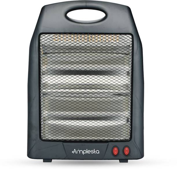 Amplesta Room Heater 2 rods 800W with Tip-Over Protection, ISI Approved, Safety mesh Blaze Halogen Room Heater