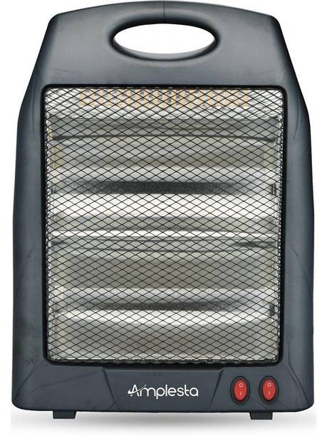 Amplesta Room Heater 2 rods 800W with Tip-Over Protection, ISI Approved, Safety mesh Blaze Halogen Room Heater