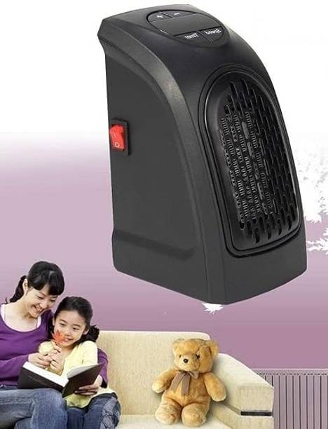 KGDA 400Wt Electric Handy Heater with Button Controls Bedroom Office Fan Room Heater Fan Room Heater