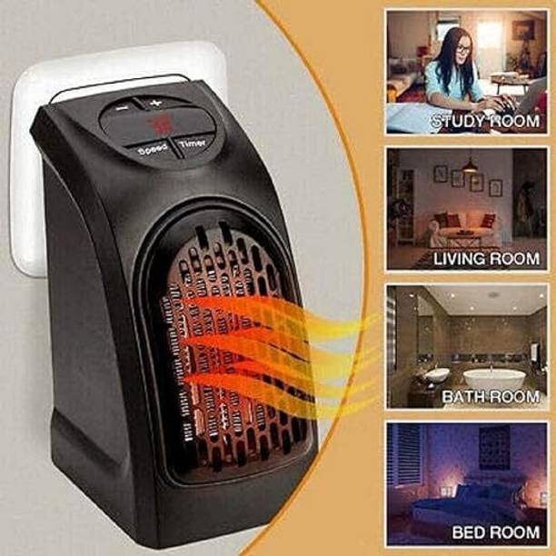 geutejj Portable Digital Electric Heater Fan Wall-Outlet Handy Air Warmer Blower Fan Room Heater
