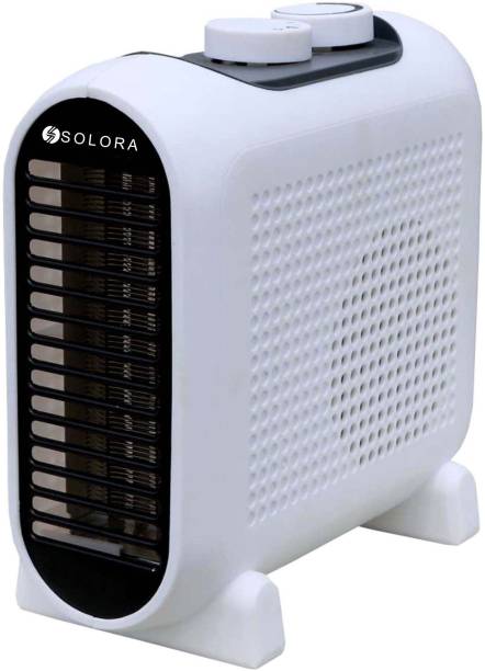 Solora Radiant 1000W/2000W Heater, White/Black(100% Copper Wire) Fan Room Heater