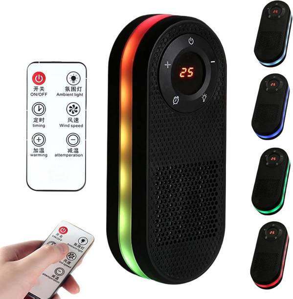 REMICH Plug-In Wall Heater with Remote, Digital Display, LED Light & Fast Heating Fan Room Heater