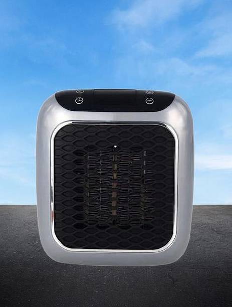 Bugnix Portable Electric Wall space Heater With Adjustable Thermostat and Timer-Grey Fan Room Heater