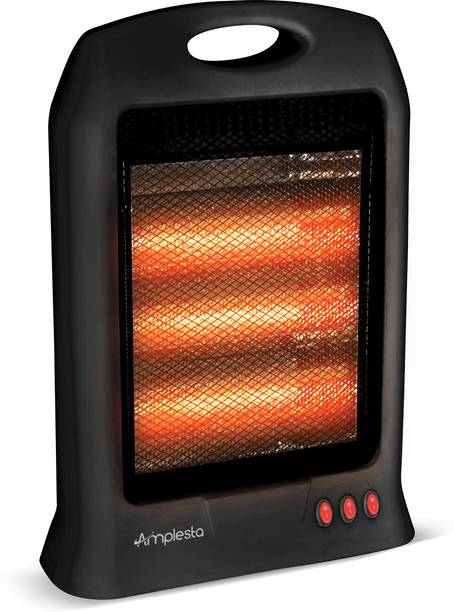 Amplesta Room heater 3 Halogen rods 1200W, tip-over protection, ISI Approved, Safety mesh Halogen Room Heater
