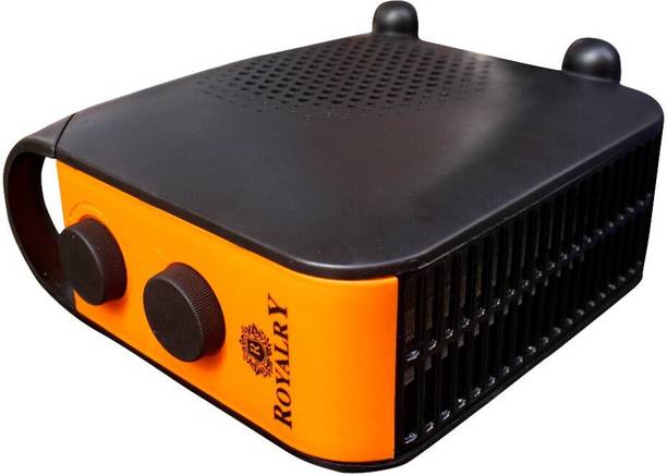 royalry Portable Electronic Small Room Fan Heater Adjustable 1000/2000w (Colour:Yellow) Fan Room Heater
